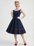 1950s Vintage Outfits Sleeveless Knee-Length V-Neck Halloween Carnival for Women