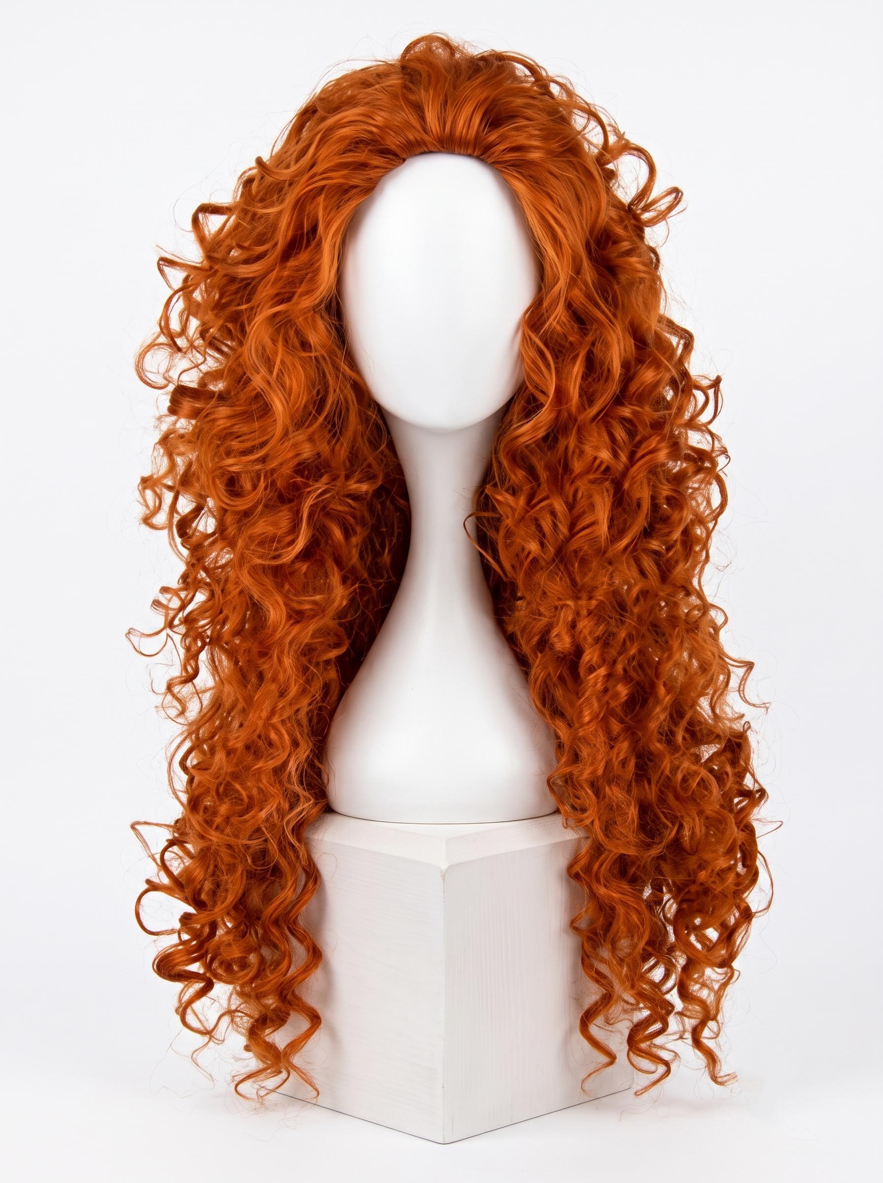 Cosplay Wigs Orange Long Curly Synthetic Wig for Cosplay Carnival Masquerade Party LARP
