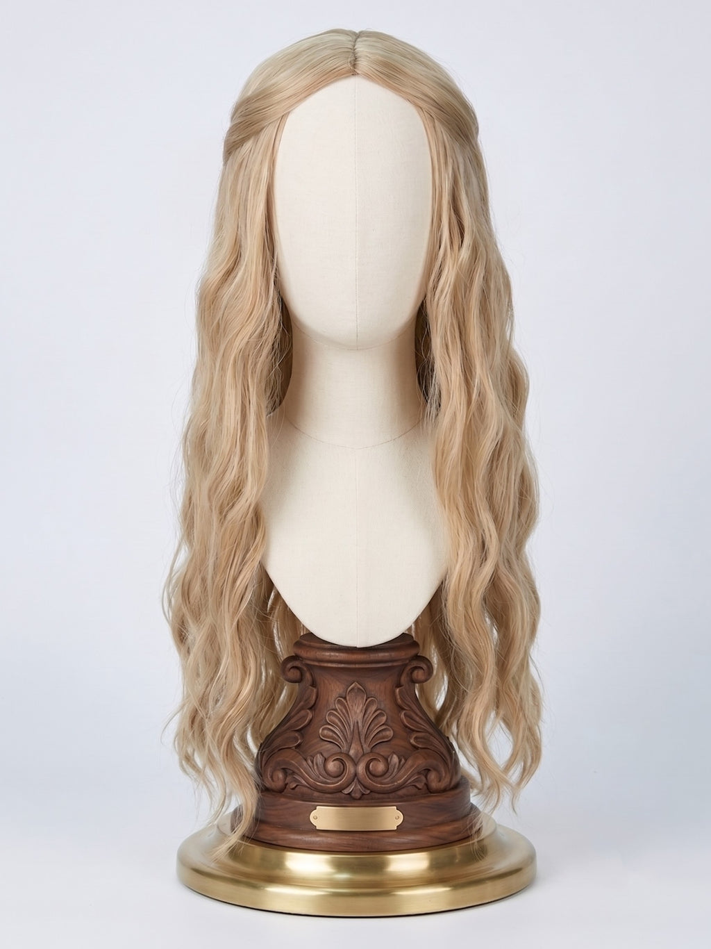 Cosplay Wigs Blonde Long Curly Wavy Synthetic Wig for Women Cosplay Party