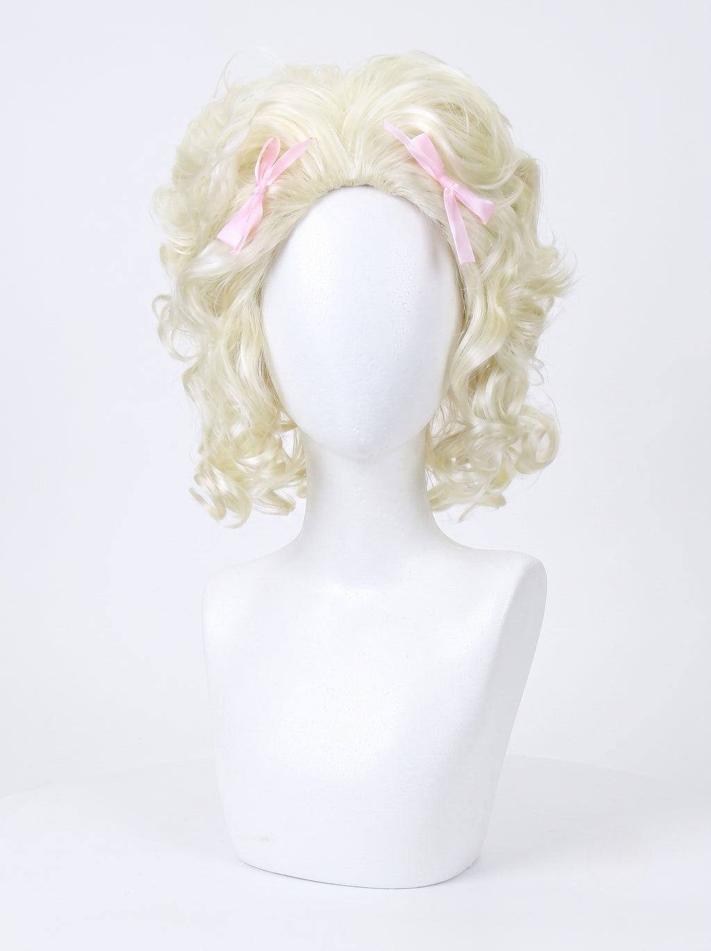Cosplay Wigs Blonde Wigs Accessories Cosplay Wig Medium Length Platinum Synthetic Hair 14 Inch Curly Layered Haircut Wig Halloween Youth Blonde Hairjoy Wigs