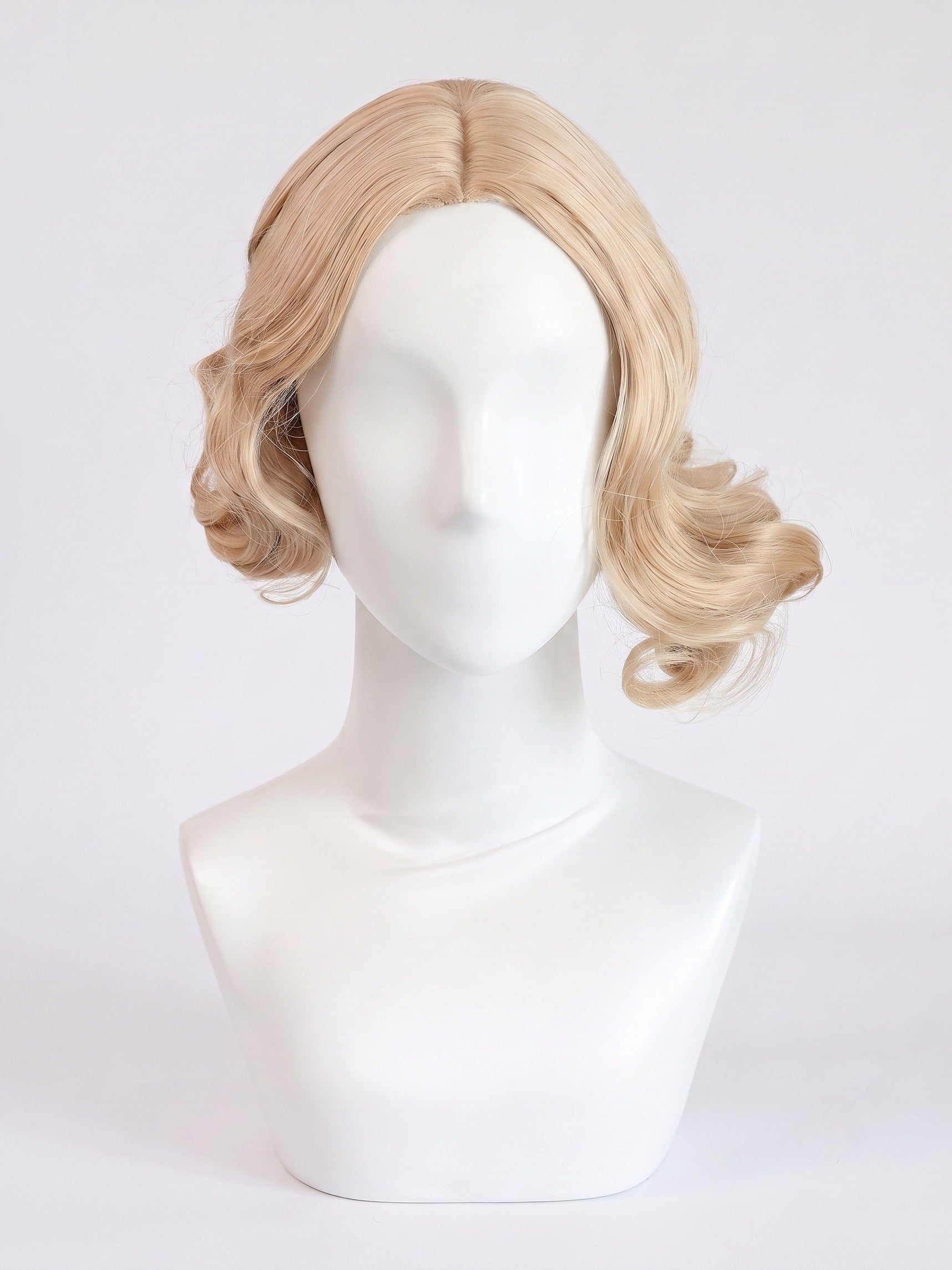 Cosplay Wigs 8‑Inch Short No Bangs Wavy Wig Synthetic Hairpiece Halloween Cosplay Daily Party