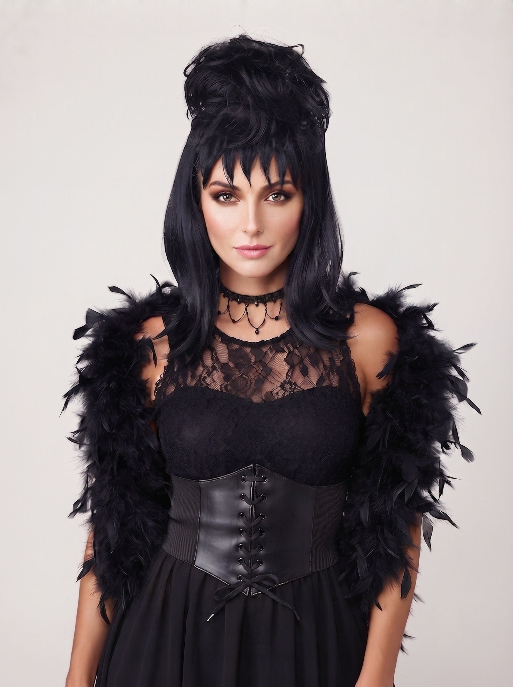 Cosplay Wigs Black Long Wigs Straight Synthetic Hair Women's Party Halloween