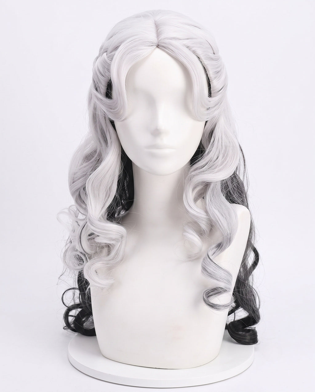 Cosplay Wigs 26-inch Long Curly Middle Part Wig Heat Resistant Coily Synthetic Hair Rose Net Cap Festival Party Halloween Costume