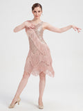 Dancewear Latin Sleeveless Tassel Fringe Sequins V-Neck Dance Dress Training And Performance