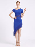 Dancewear Latin Short Sleeves Fringe Tassel Dance Dress Women's Performance And Training