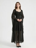 Medieval Vintage Punk & Gothic Witch Fancy Dress Tea-Length Sweetheart Steampunk Walpurgis Night Casual Daily for Women