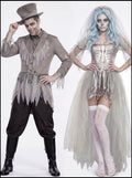 Halloween Party Couple Ghost Movie Scary Masquerade Costumes