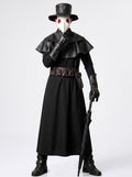 Halloween Black Steampunk Plague Doctor Adult's Cosplay Masquerade Costume