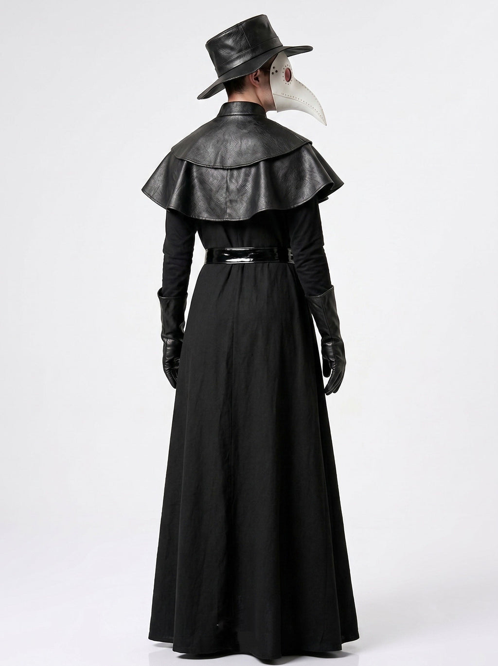 Halloween Black Steampunk Plague Doctor Adult's Cosplay Masquerade Costume