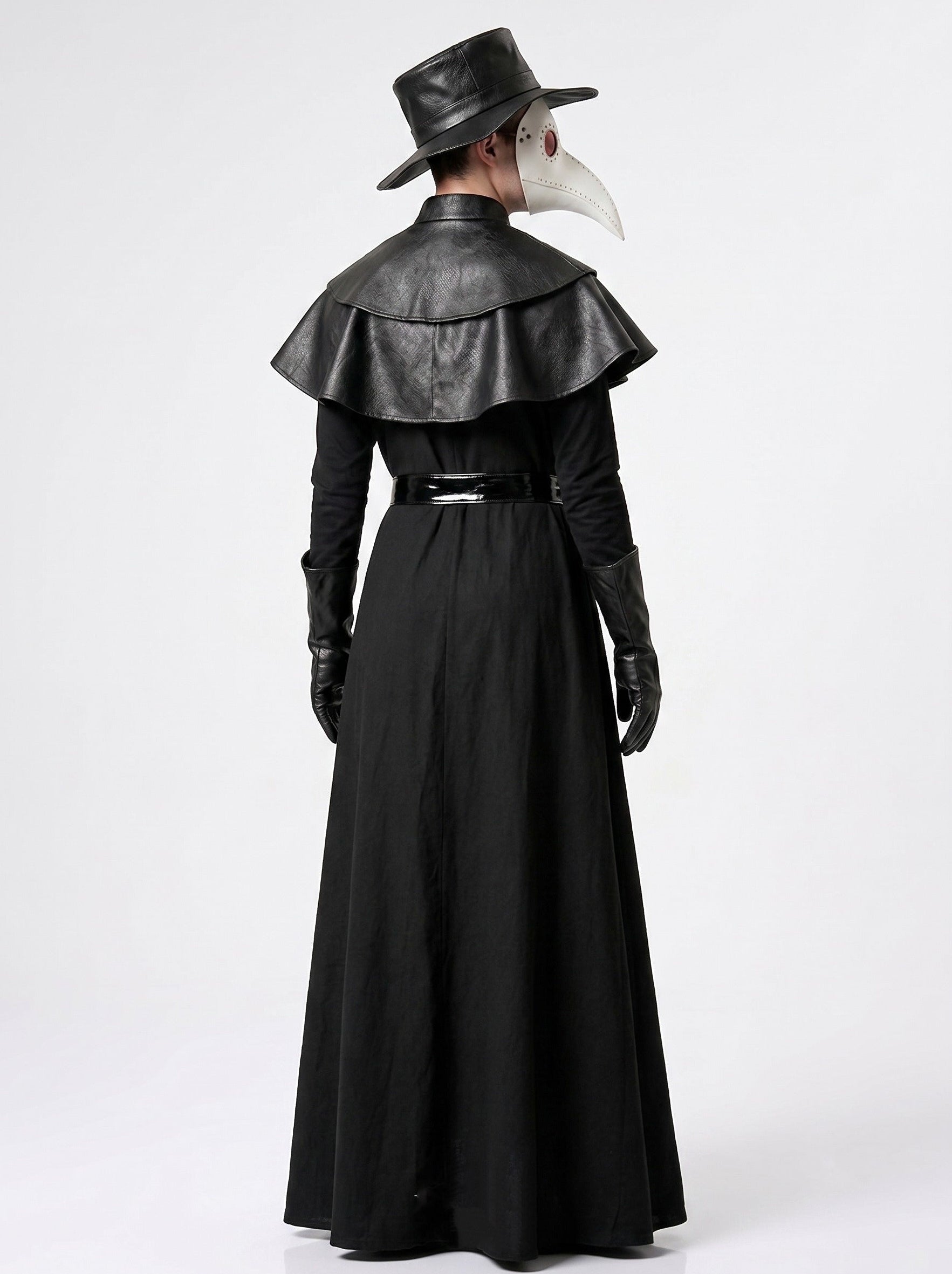 Halloween Black Steampunk Plague Doctor Adult's Cosplay Masquerade Costume