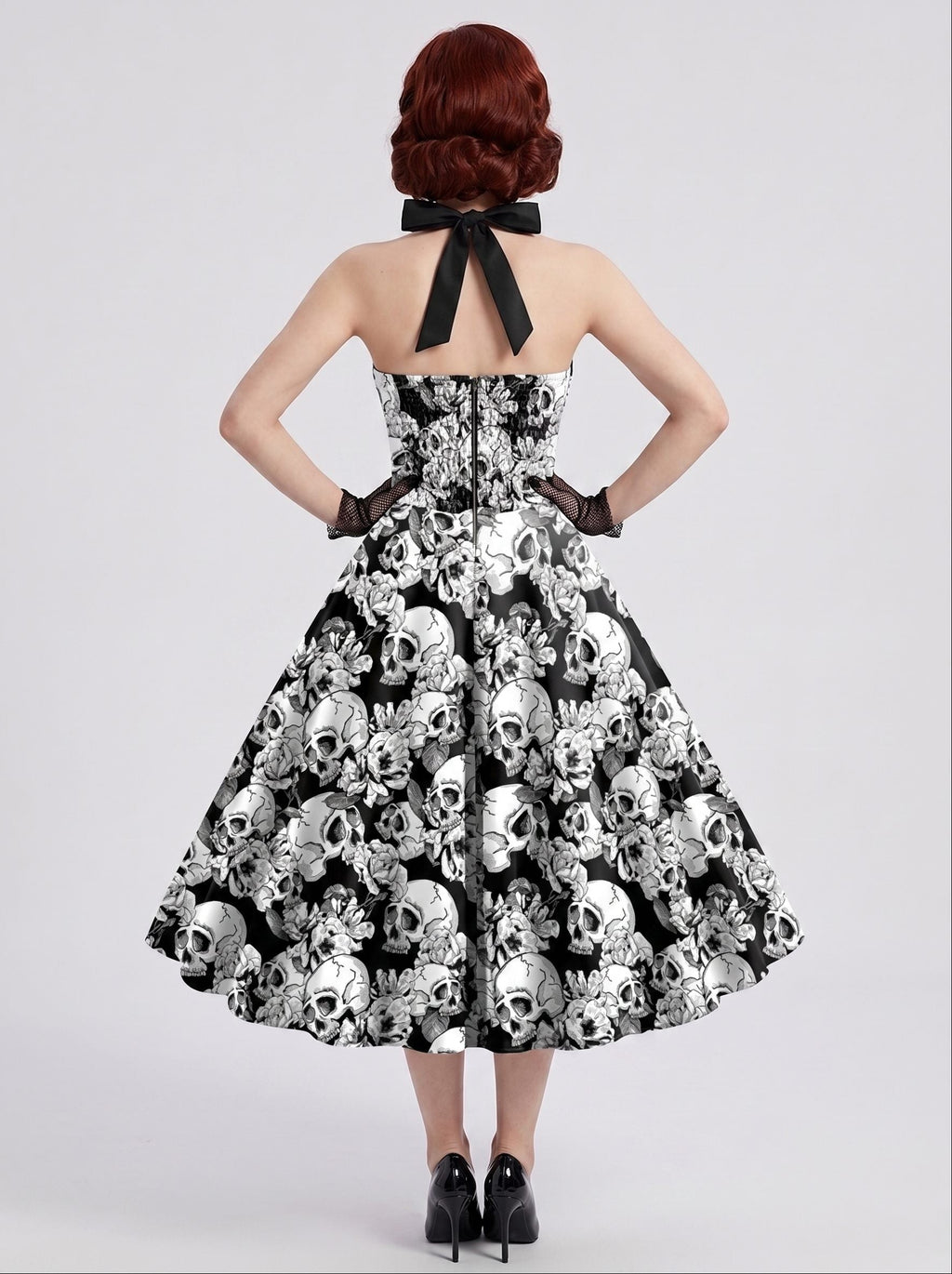 A-Line/Princess Halter Sleeveless Knee-Length Halloween Performance Costumes Dress