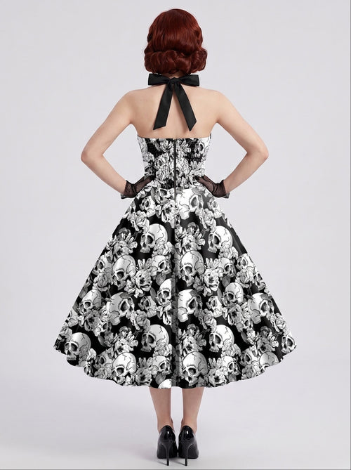 A-Line/Princess Halter Sleeveless Knee-Length Halloween Performance Costumes Dress