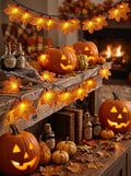 Halloween /Autumn Artificial Maple Leaf Decoration Atmosphere String Lights