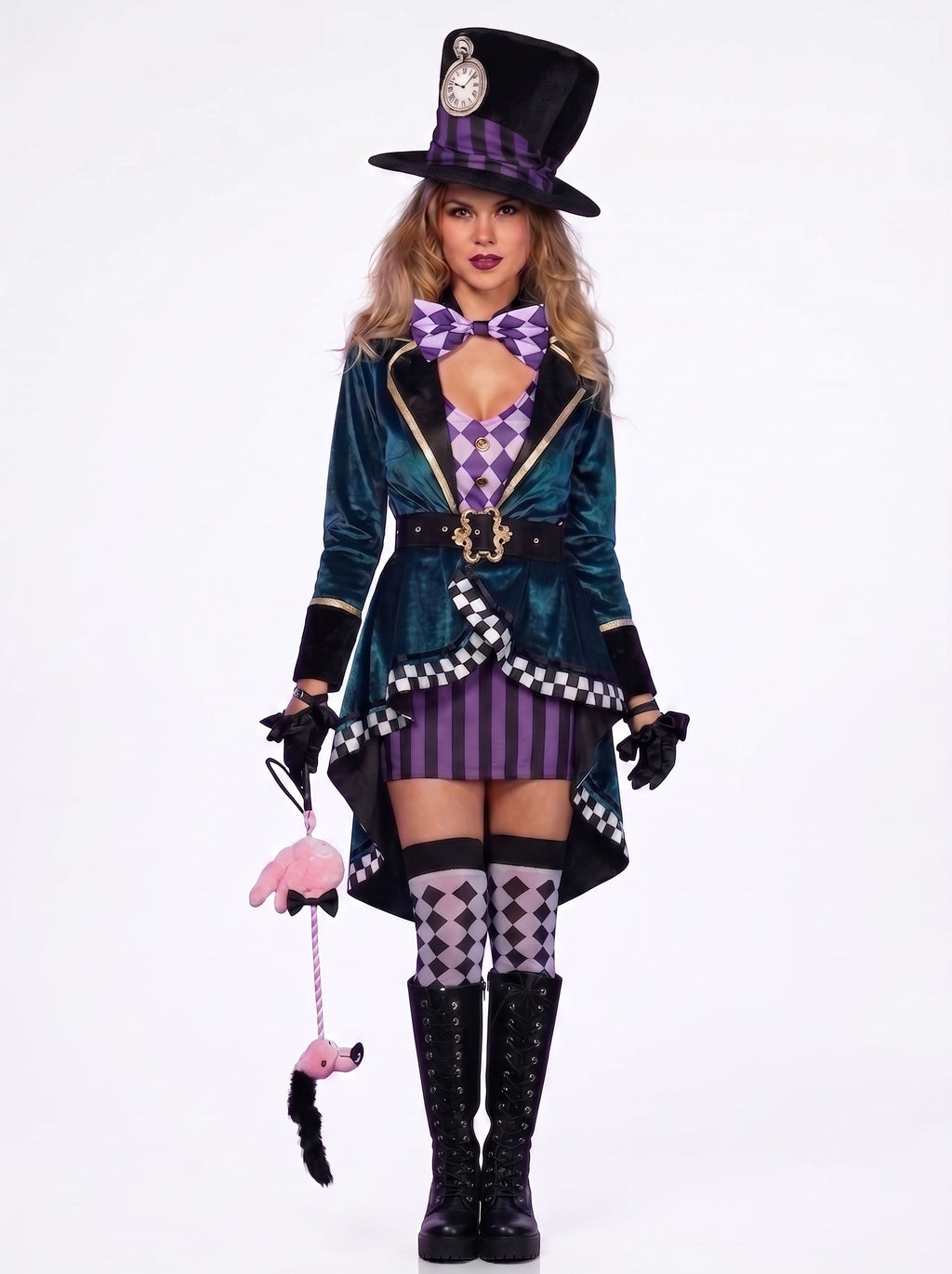 A-Line/Princess V-Neck Long Sleeves Asymmetrical Witch Easy Halloween Performance Costumes Dress
