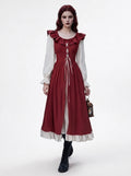 A-Line/Princess Round Neck Long Sleeves Floor-Length Ireland Medieval Vintage Cosplay Halloween Dress