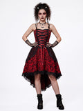 A-Line/Princess Spaghetti Straps Sleeveless Asymmetrical Halloween Performance Costumes Dress With Lace