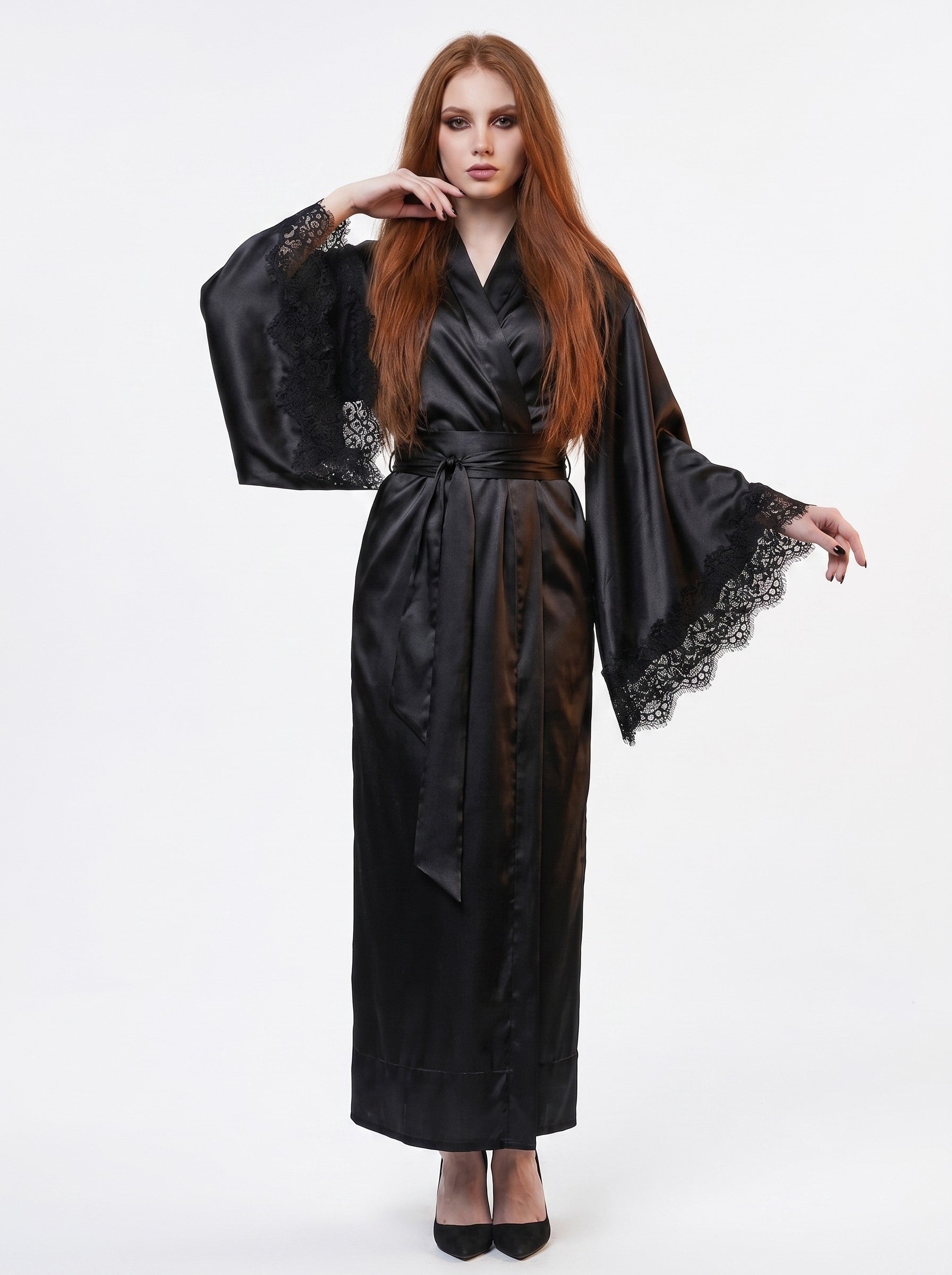 18th Century Bathrobe Goth Girl Women's Lace Vintage Yukata