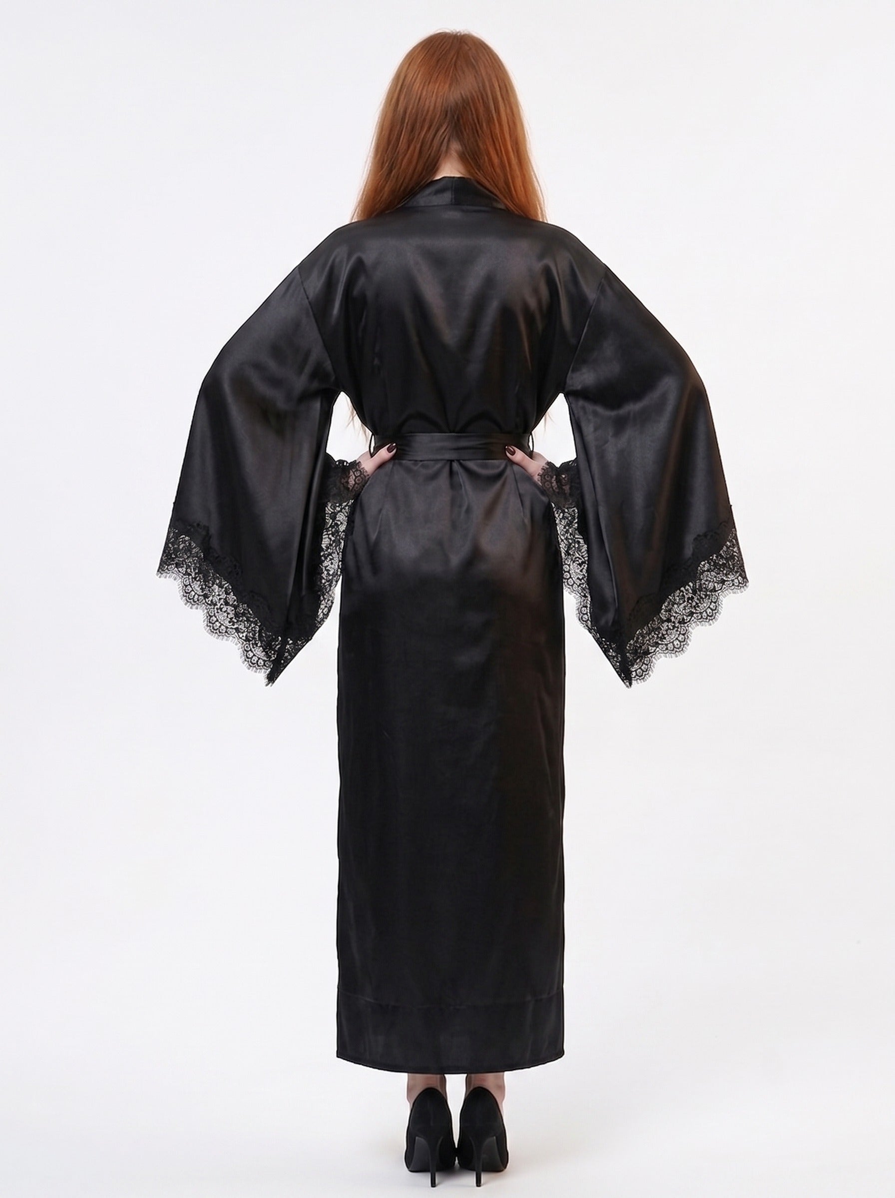 18th Century Bathrobe Goth Girl Women's Lace Vintage Yukata