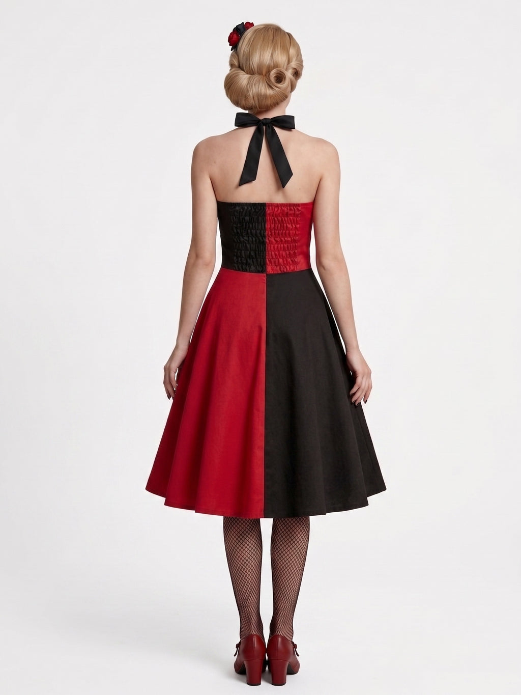 A-Line/Princess Halter Sleeveless Knee-Length Halloween Performance Costumes Dress