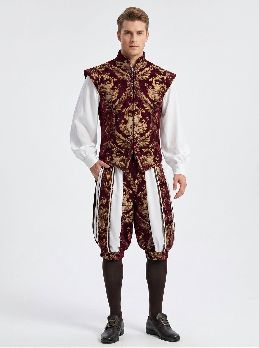 Rococo Vintage Men's Royal Outfit Costume Nobleman Cosplay Halloween Carnival